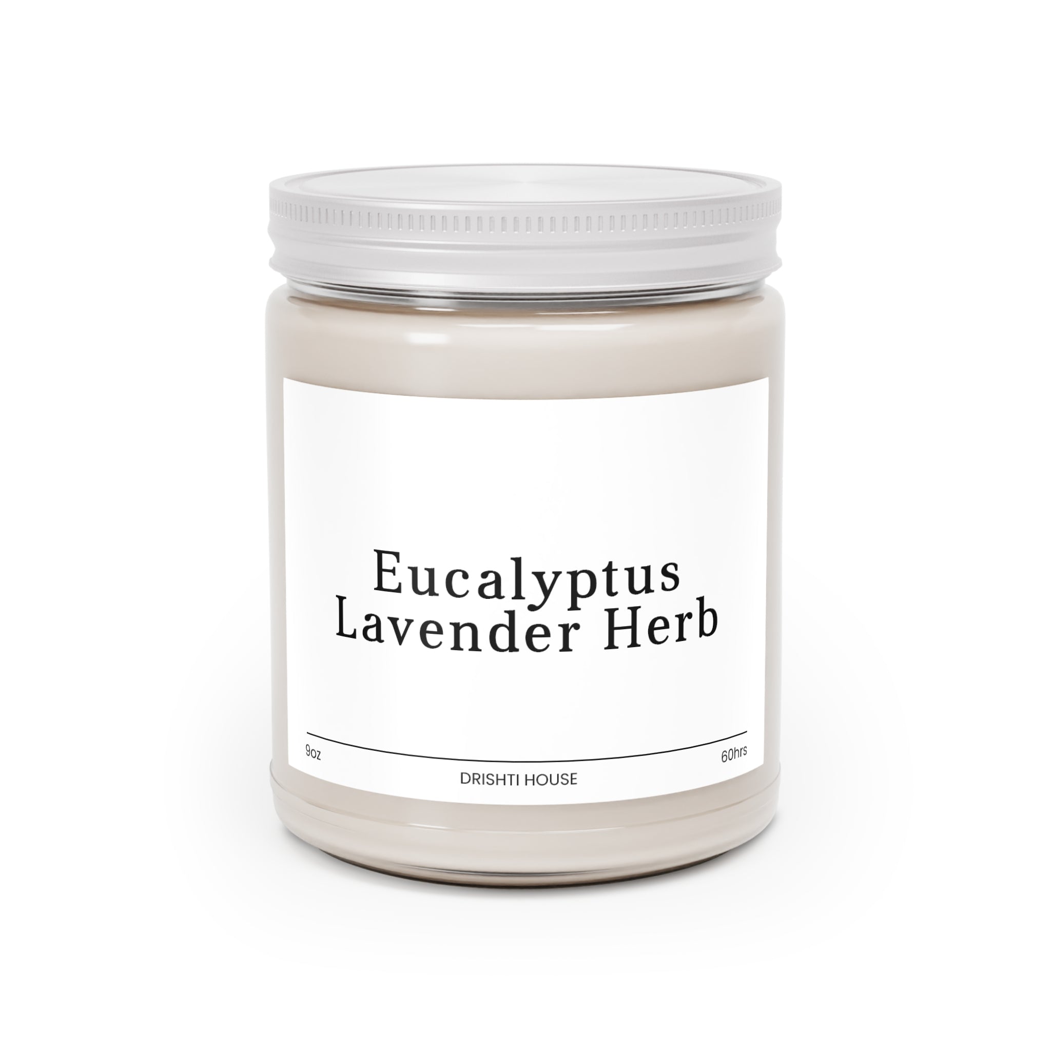 9oz Natural Scented Candles - Eucalyptus Lavender Herb Scent