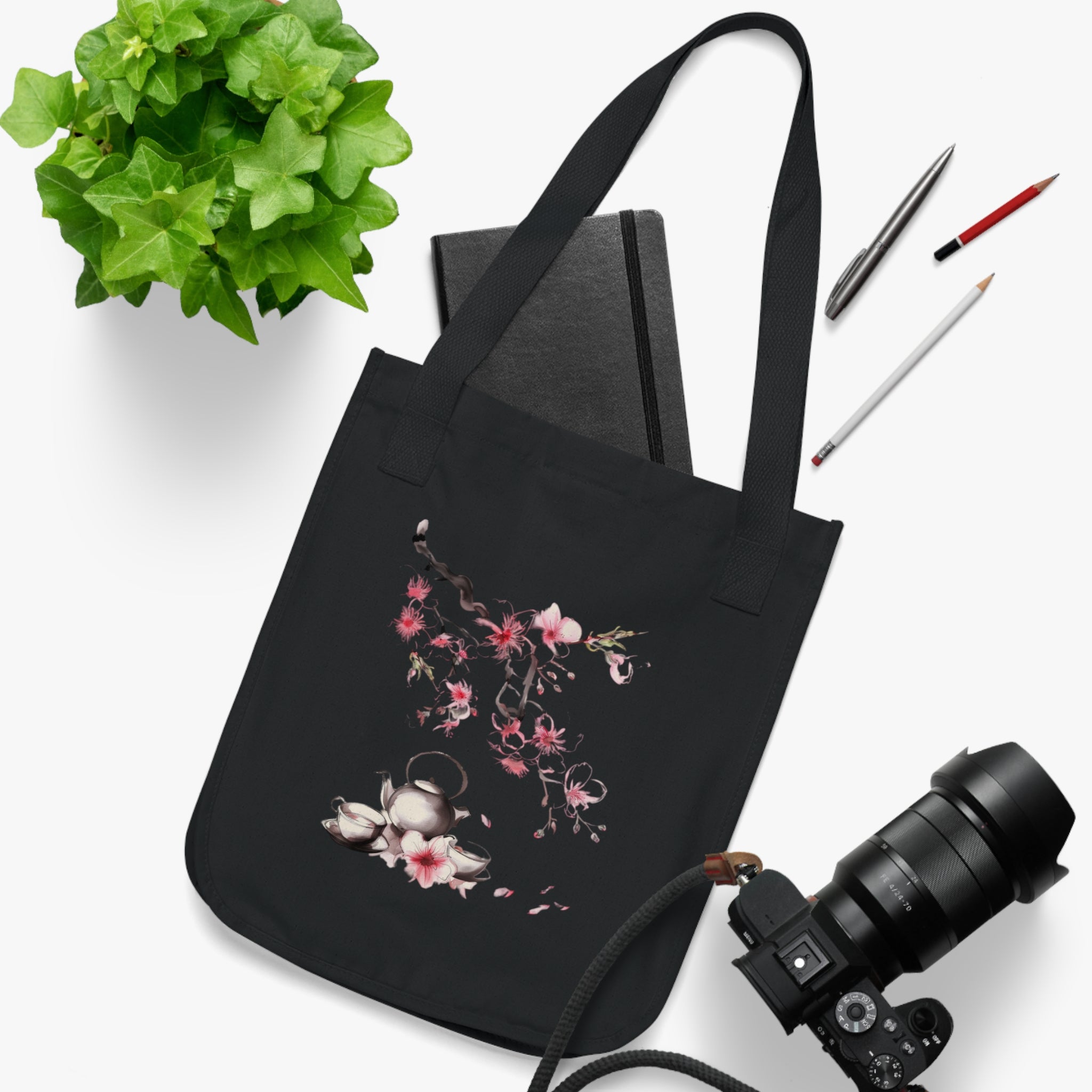 Cherry Blossom Dreams Organic Cotton Canvas Tote Bag