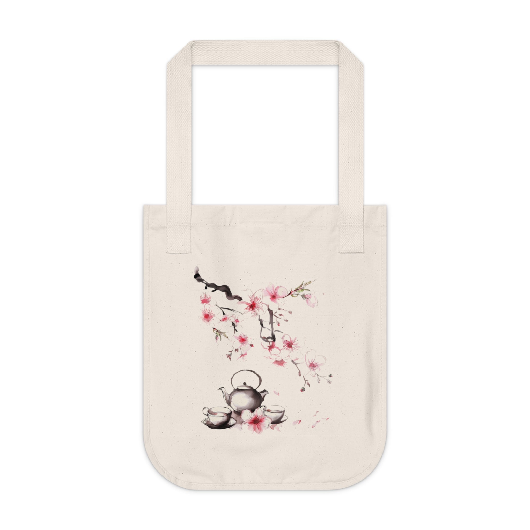 Cherry Blossom Dreams Organic Cotton Canvas Tote Bag