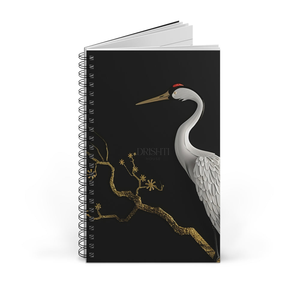 The Emperor Crane Spiral Journal - Lined