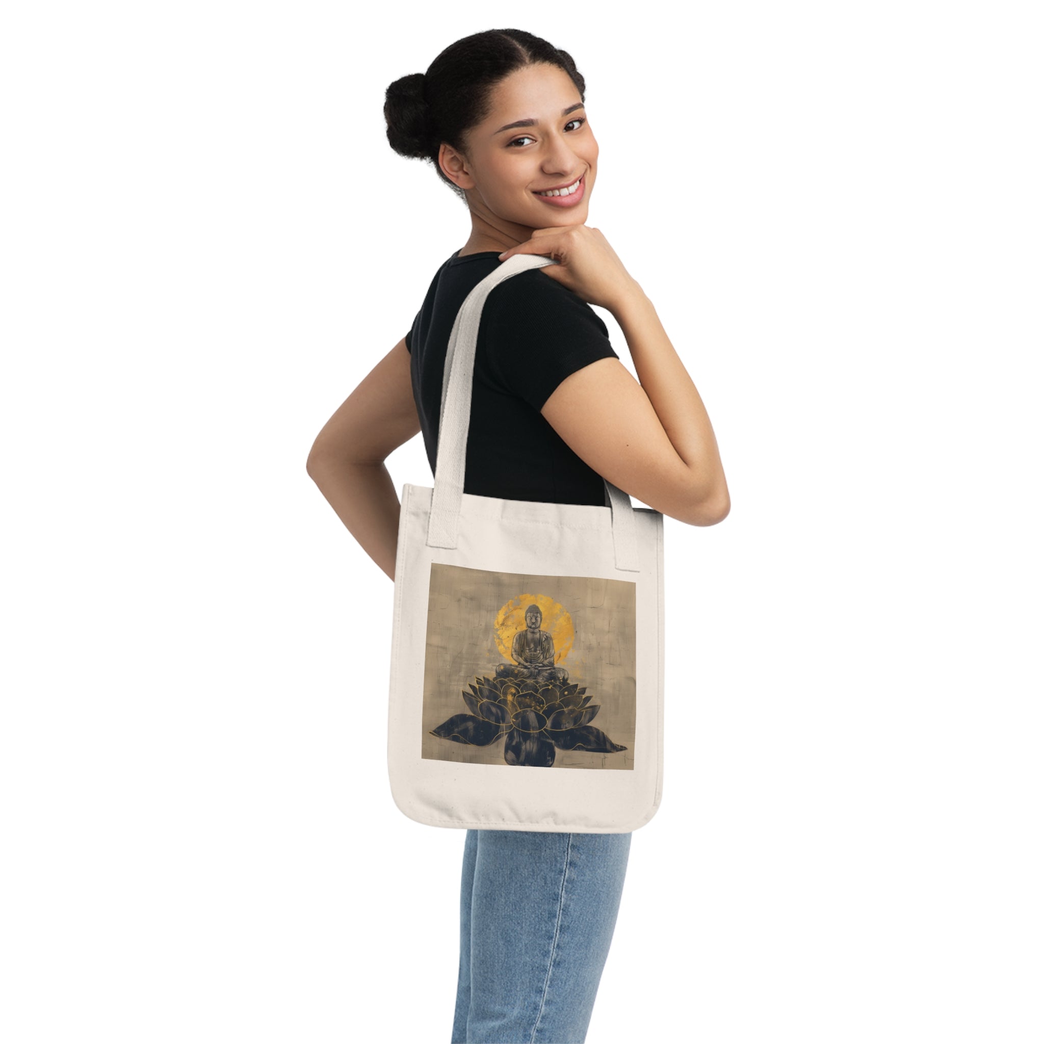 Awakened Lotus Organic Cotton Canvas Tote Bag