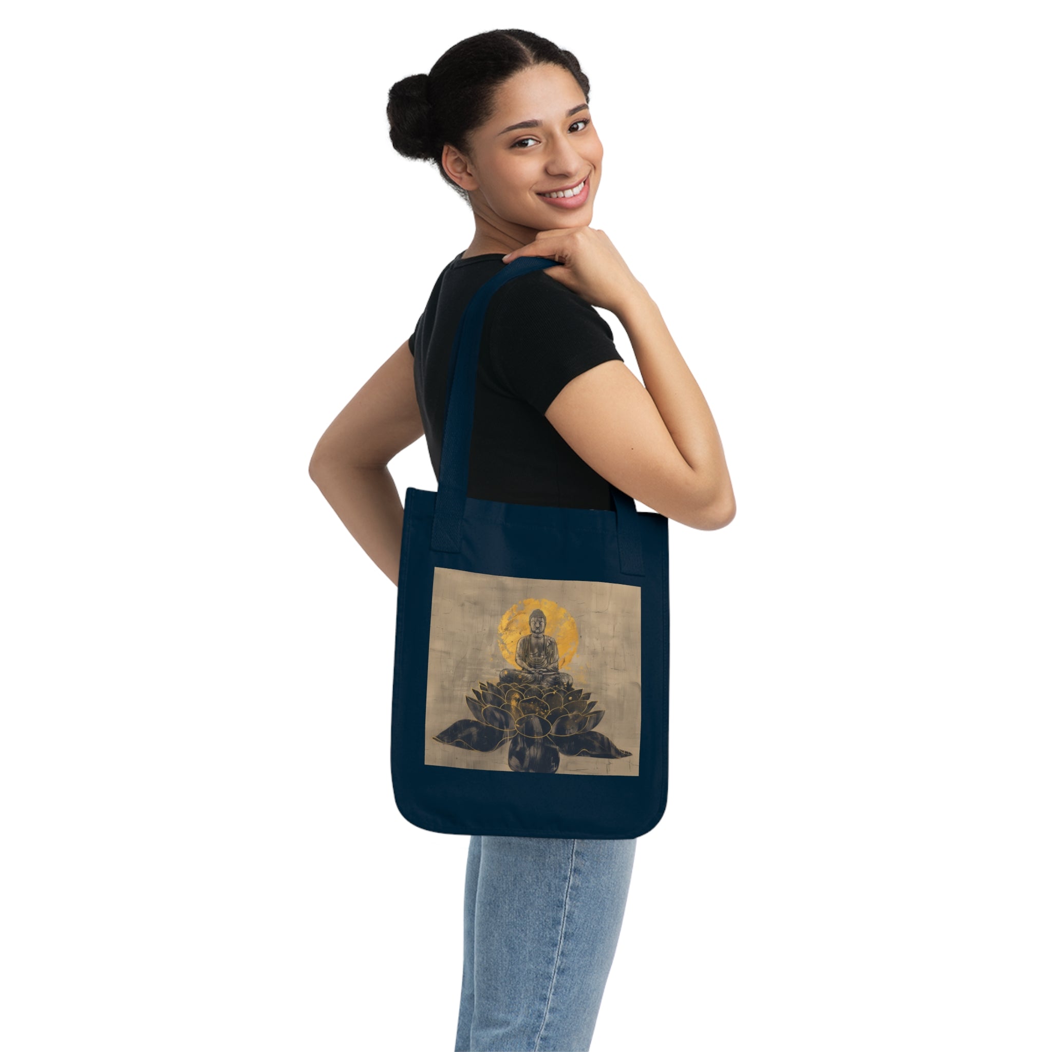 Awakened Lotus Organic Cotton Canvas Tote Bag