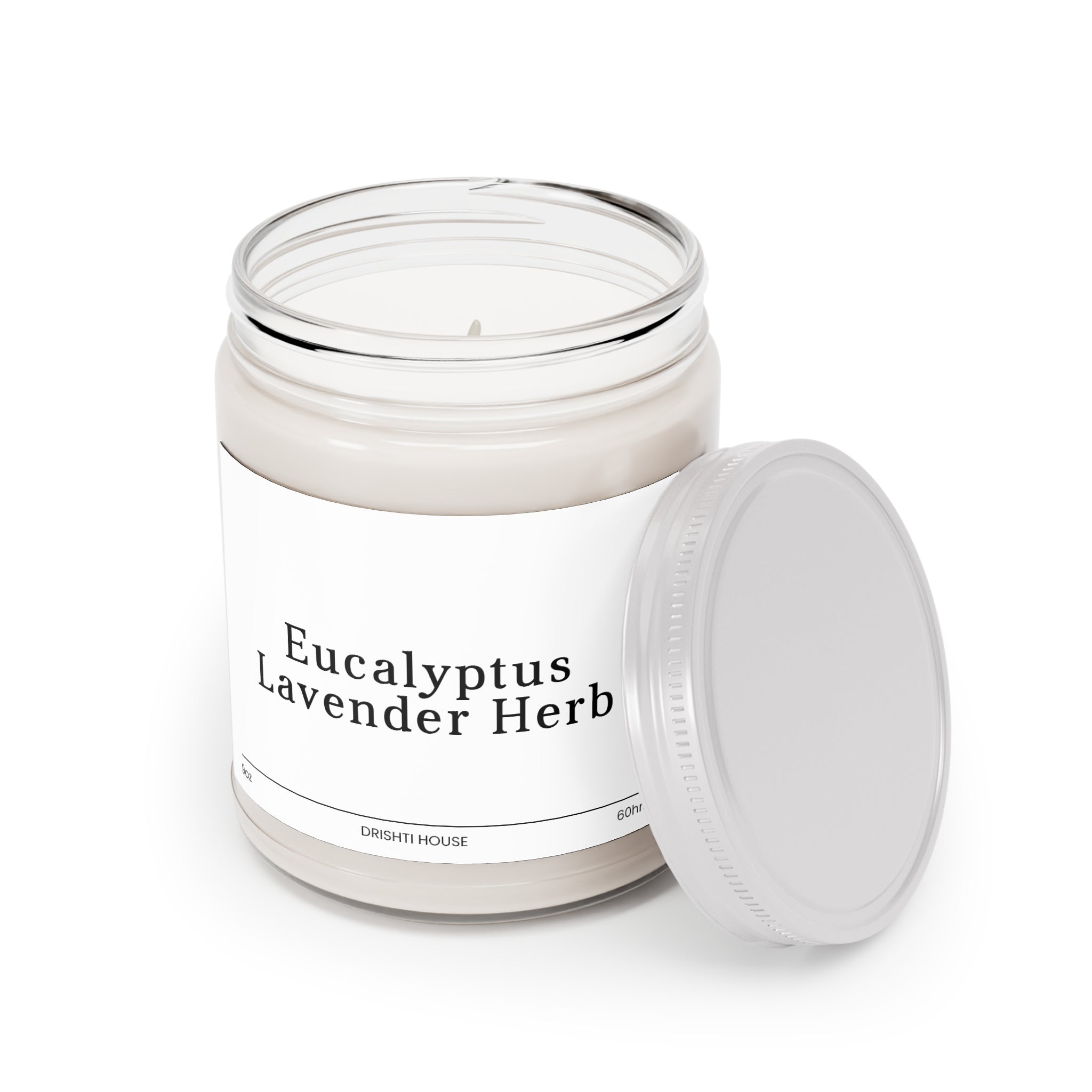 9oz Natural Scented Candles - Eucalyptus Lavender Herb Scent