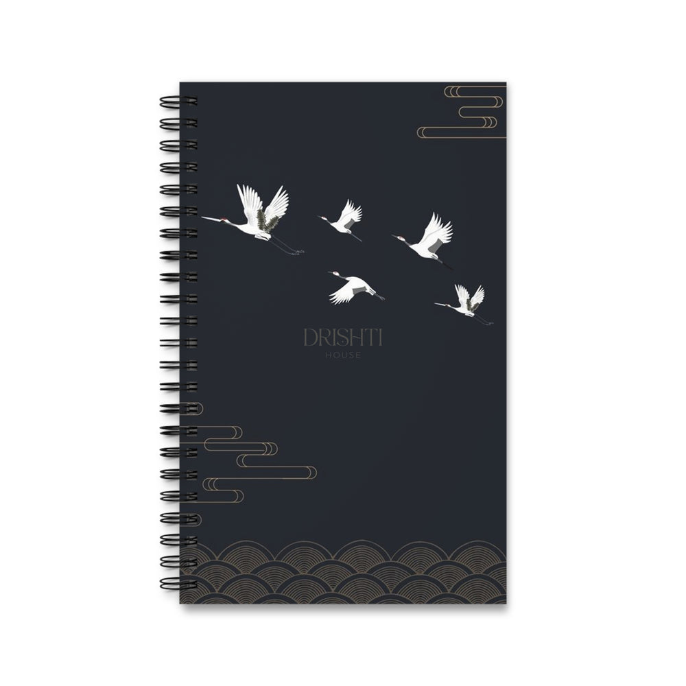 Black/White Spiral Journal - Lined