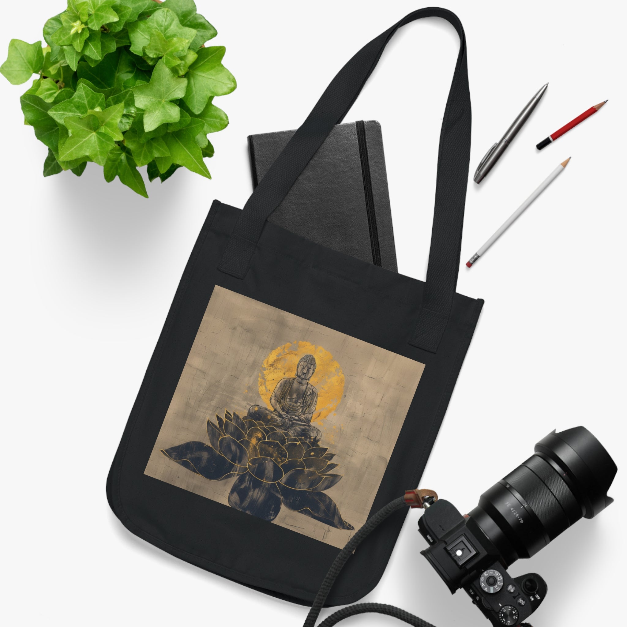Awakened Lotus Organic Cotton Canvas Tote Bag