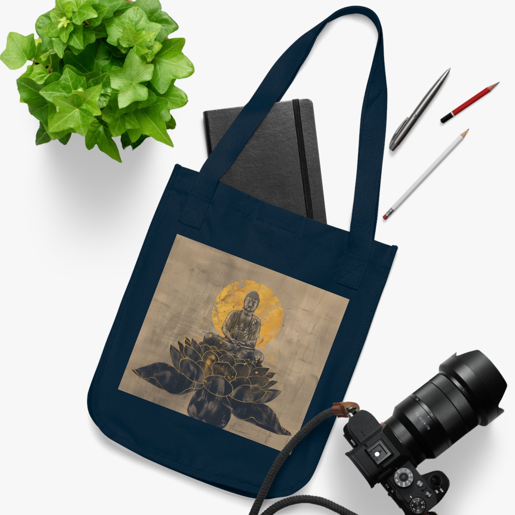 Awakened Lotus Organic Cotton Canvas Tote Bag