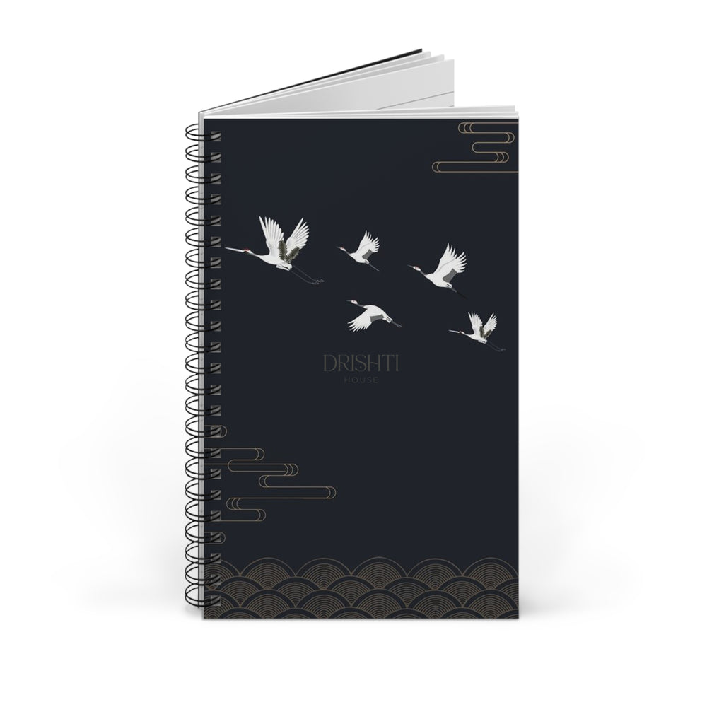 Black/White Spiral Journal - Lined