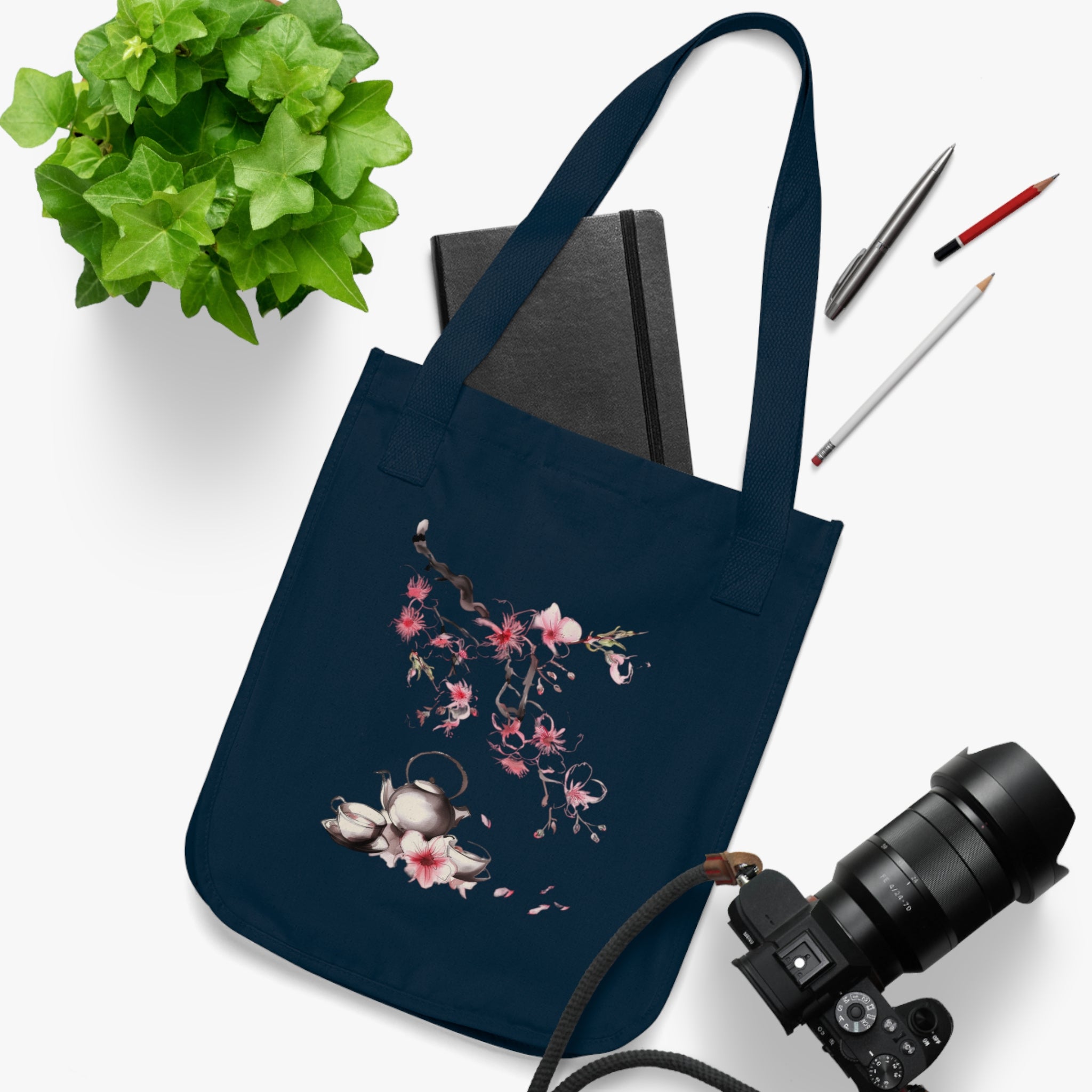 Cherry Blossom Dreams Organic Cotton Canvas Tote Bag