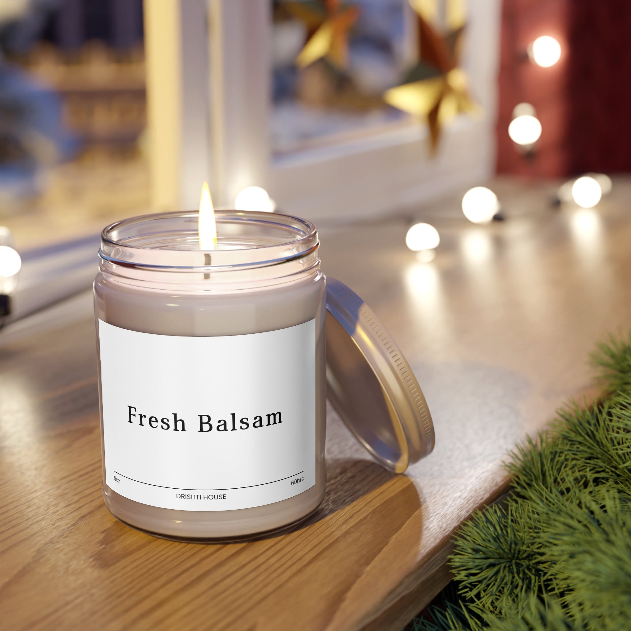 9oz Natural Scented Candles - Fresh Balsam Scent