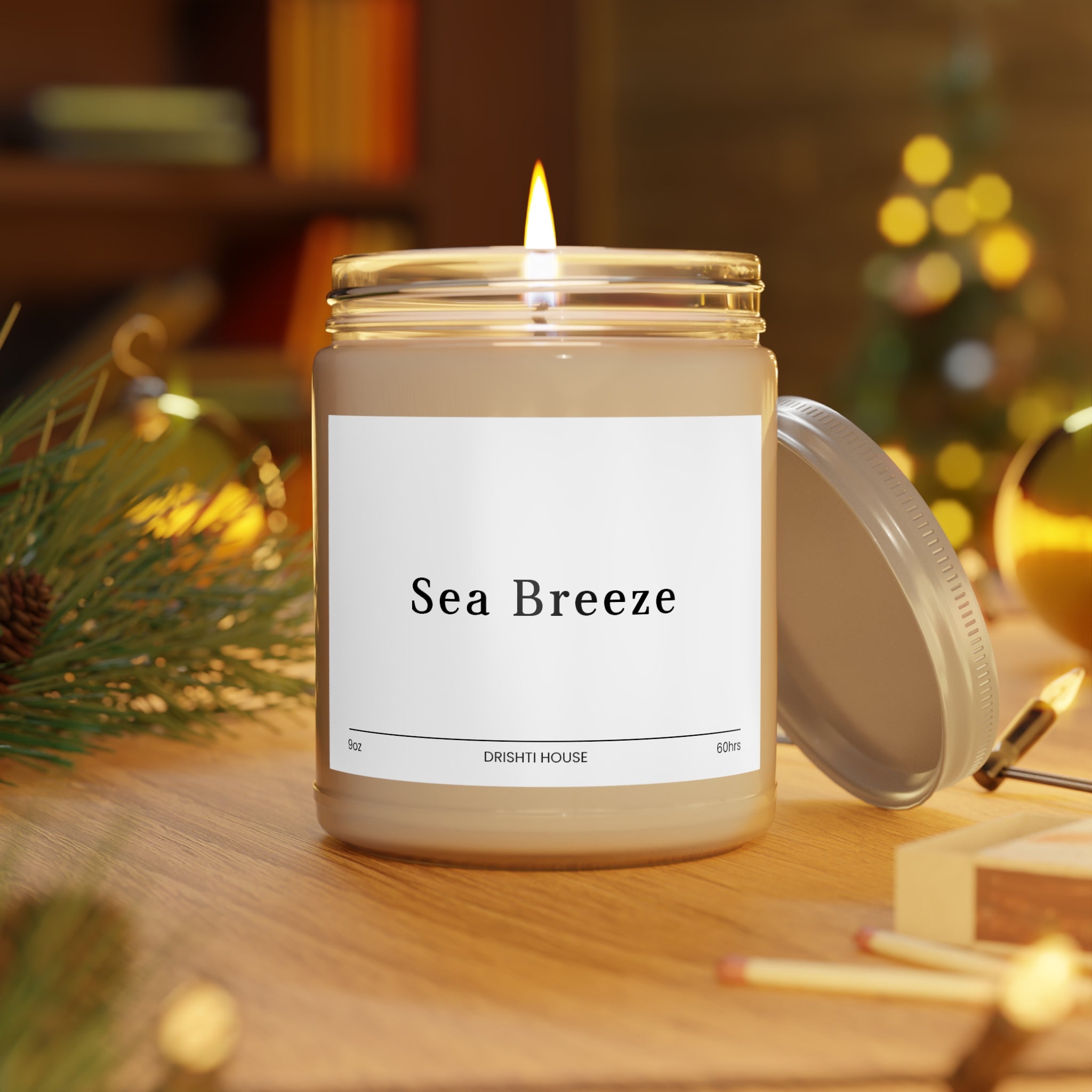 9oz Natural Scented Candles - Sea Breeze Scent