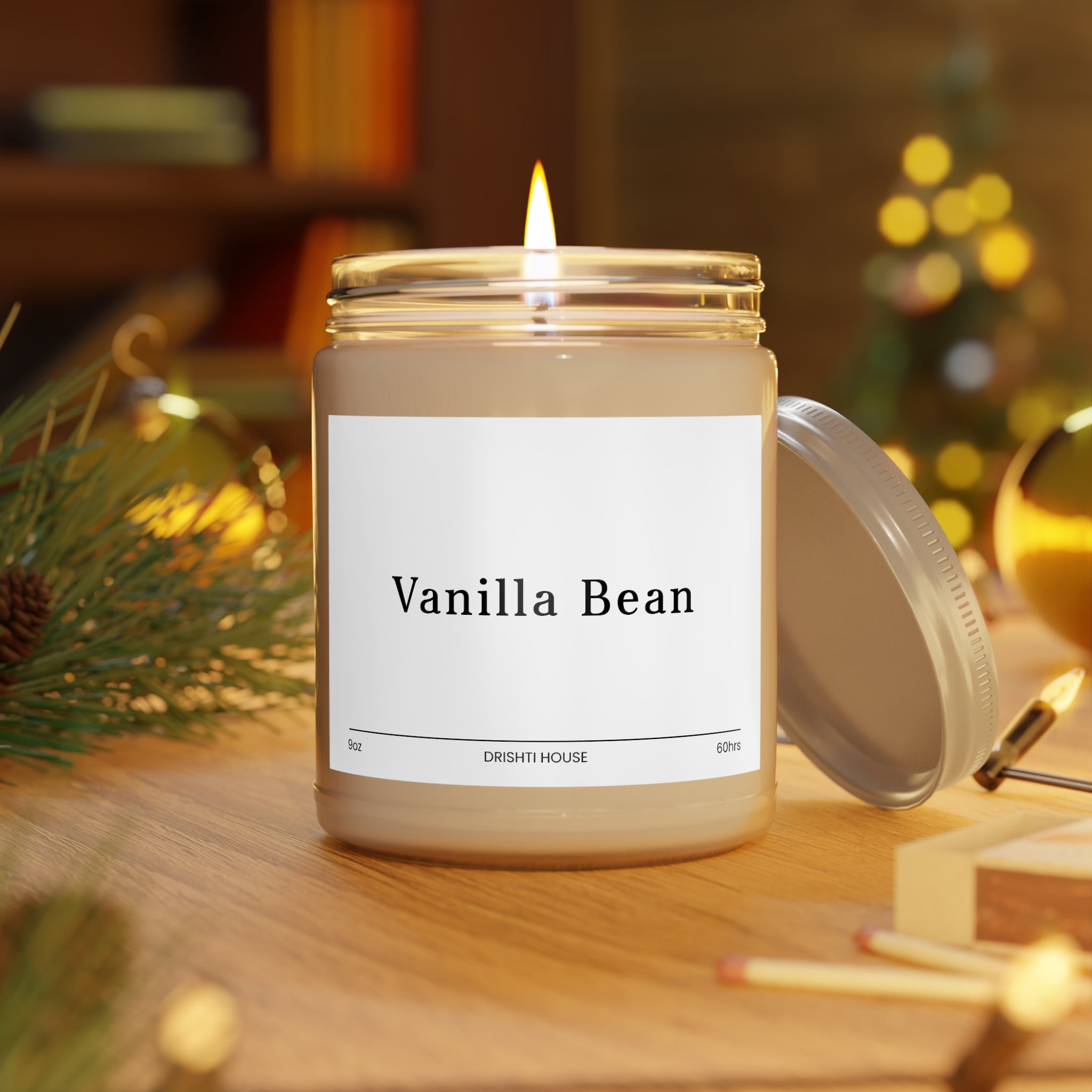 9oz Natural Scented Candles  - Vanilla Bean Scent