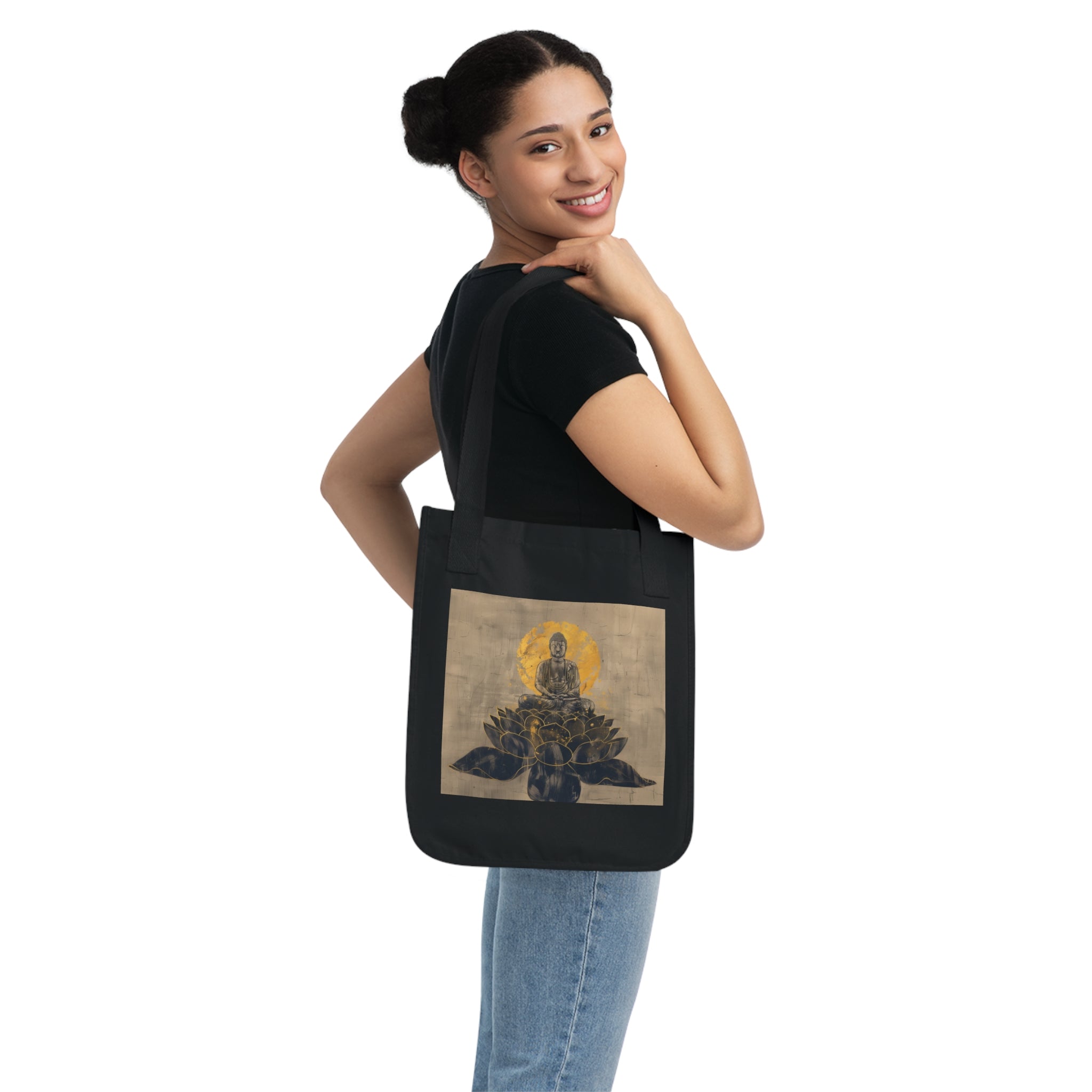 Awakened Lotus Organic Cotton Canvas Tote Bag
