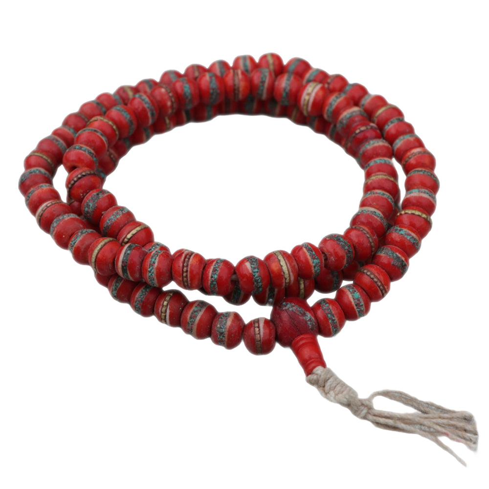 Fiery Spirit Yak Bone Mala