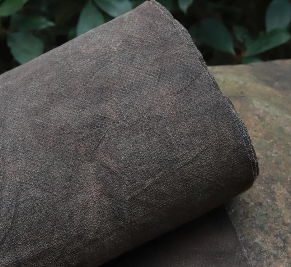 Charcoal Plant Dye Cotton Fabric (Sizing Options)